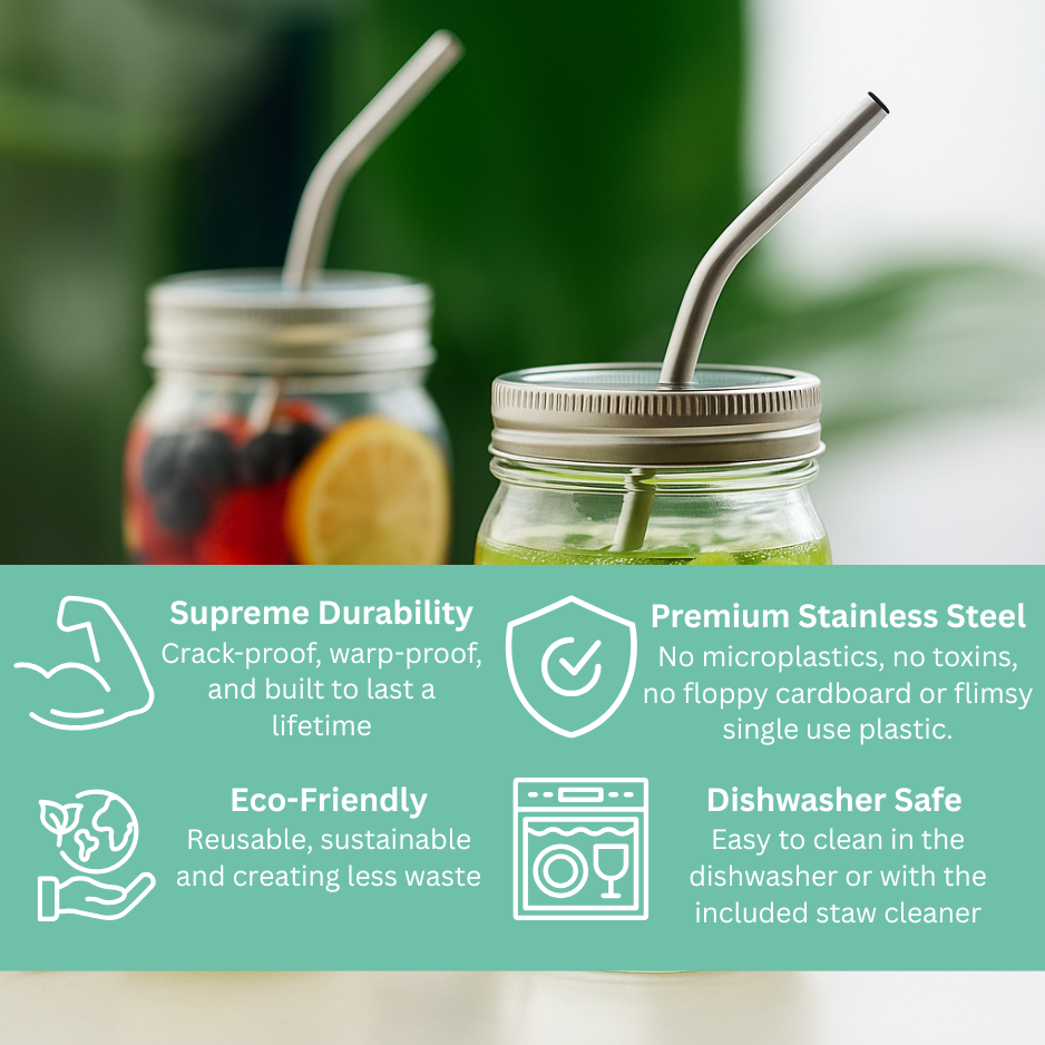 SimplyEco™ Stainless Steel Straw Set